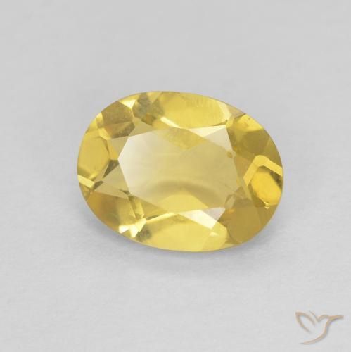 1.07ct 자연스러운 연노랑 녹주석, 타원형, VVS-VS