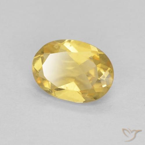 0.73ct 자연스러운 라이트 골드 녹주석, 타원형, VVS-VS