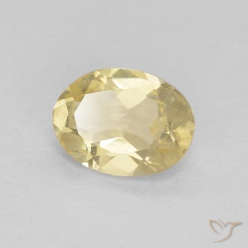 1.10ct 자연스러운 연노랑 녹주석, 타원형, VVS-VS