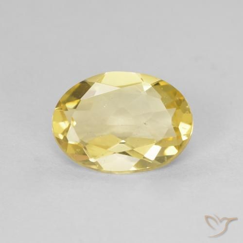 1.22ct 자연스러운 연노랑 녹주석, 타원형, VVS-VS