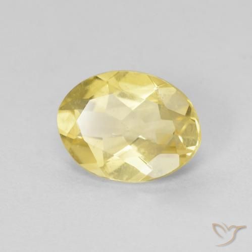 1.29ct 자연스러운 연노랑 녹주석, 타원형, VVS-VS