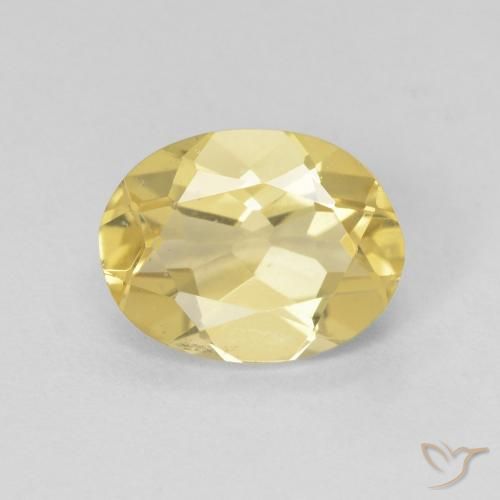 1.74ct 자연스러운 연노랑 녹주석, 타원형, VVS-VS