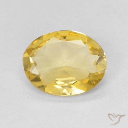 1.73ct 자연스러운 라이트 골드 녹주석, 타원형, VVS-VS
