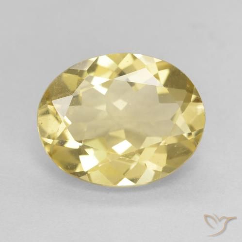 2.39ct 자연스러운 연노랑 녹주석, 타원형, VVS-VS