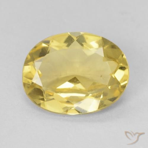 2.38ct 자연스러운 연노랑 녹주석, 타원형, VVS-VS