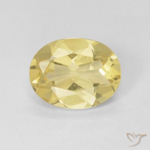 1.72ct 자연스러운 연노랑 녹주석, 타원형, VS