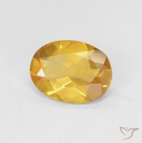 1.32ct 자연스러운 오렌지-골드 녹주석, 타원형, VS
