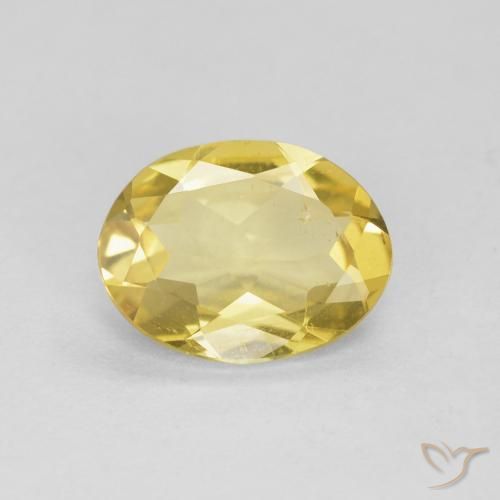1.26ct 자연스러운 흙빛 노란색 녹주석, 타원형, VS