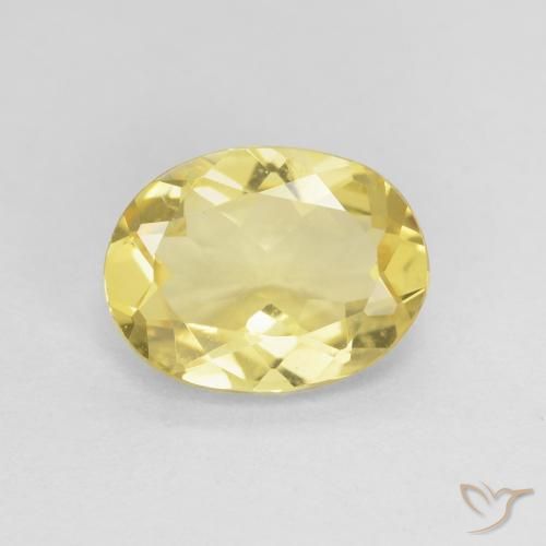 1.45ct 자연스러운 연노랑 녹주석, 타원형, VS