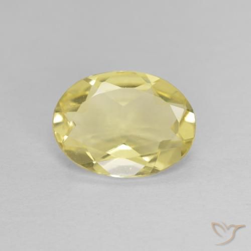 1.41ct 자연스러운 연노랑 녹주석, 타원형, VVS