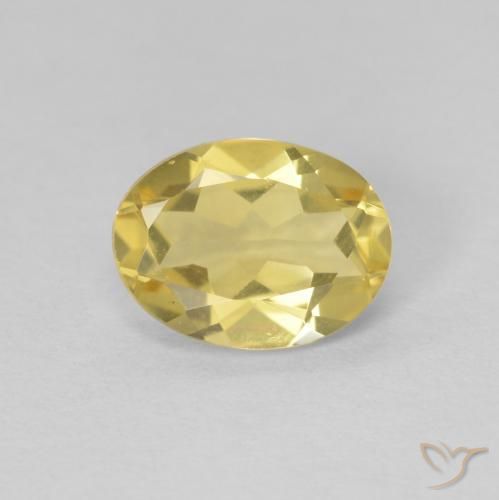 1.53ct 자연스러운 라이트 골드 녹주석, 타원형, VVS