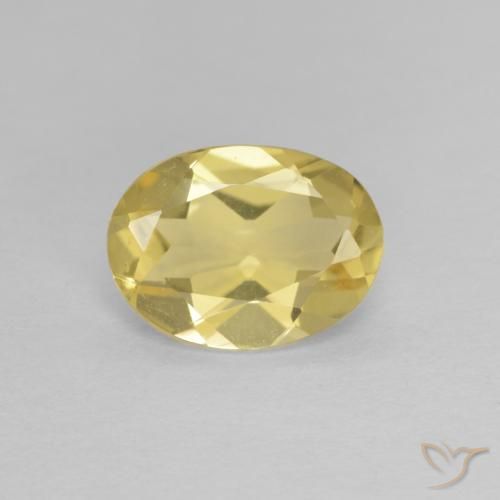 1.33ct 자연스러운 연노랑 녹주석, 타원형, VVS