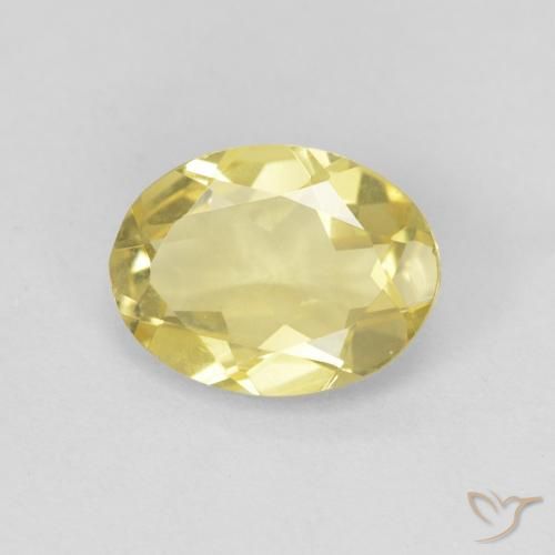 1.43ct 자연스러운 라이트 골드 녹주석, 타원형, VVS