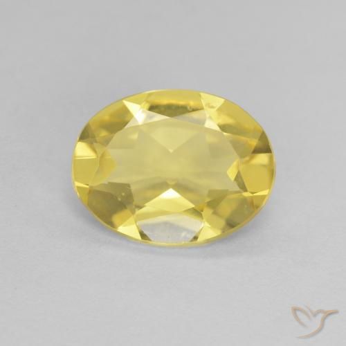 1.33ct 자연스러운 라이트 골드 녹주석, 타원형, VVS