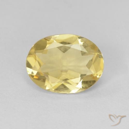 1.56ct 자연스러운 라이트 골드 녹주석, 타원형, VVS
