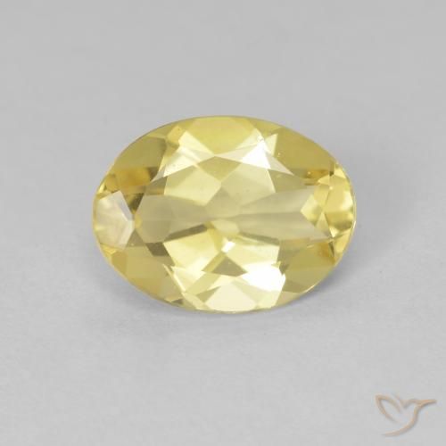 1.54ct 자연스러운 라이트 골드 녹주석, 타원형, VVS-VS