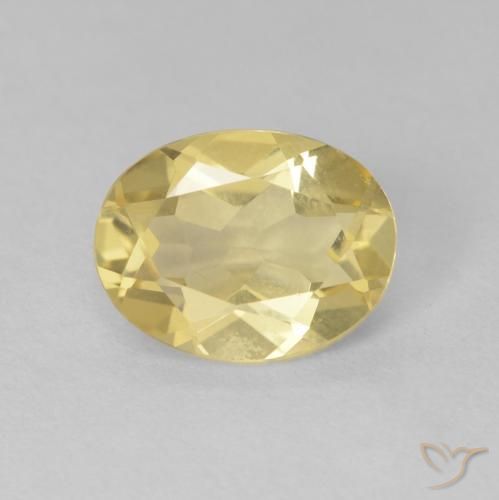 1.68ct 자연스러운 연노랑 녹주석, 타원형, VVS-VS