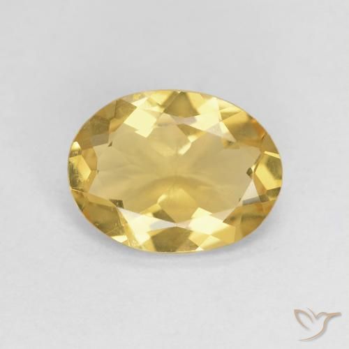 1.59ct 자연스러운 연노랑 녹주석, 타원형, VVS