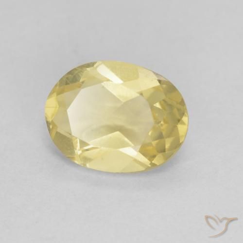 1.14ct 자연스러운 연노랑 녹주석, 타원형, VVS-VS