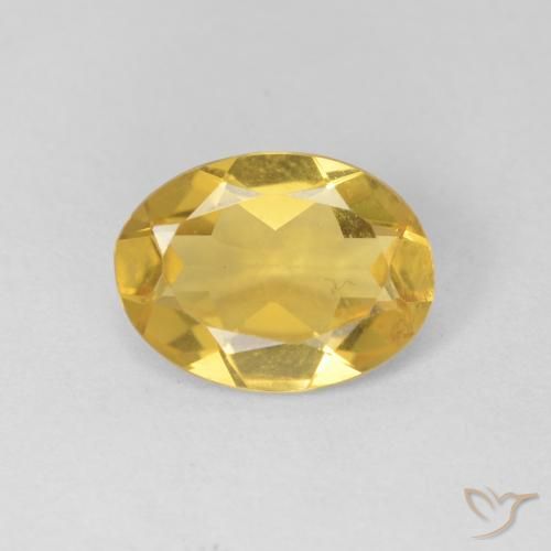 1.35ct 자연스러운 허니 옐로우 녹주석, 타원형, VVS