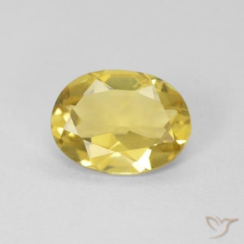 1.33ct 자연스러운 연노랑 녹주석, 타원형, VVS