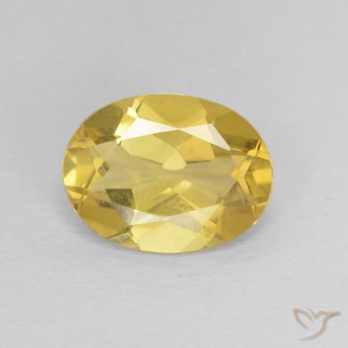 1.53ct 자연스러운 허니 옐로우 녹주석, 타원형, VVS