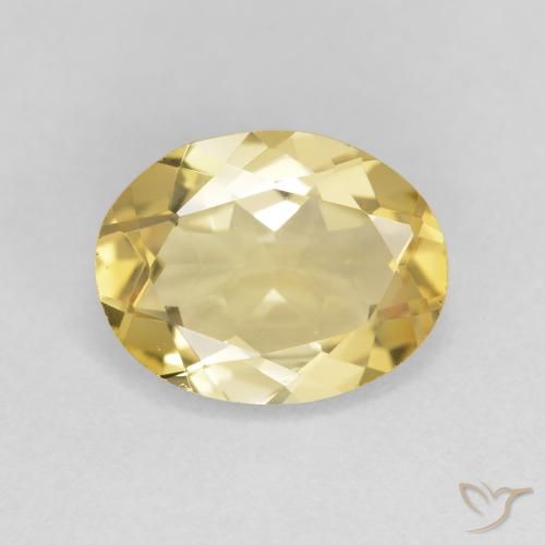 2.25ct 자연스러운 연노랑 녹주석, 타원형, VS