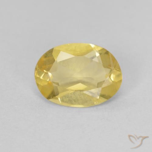 0.98ct 자연스러운 연노랑 녹주석, 타원형, VVS-VS