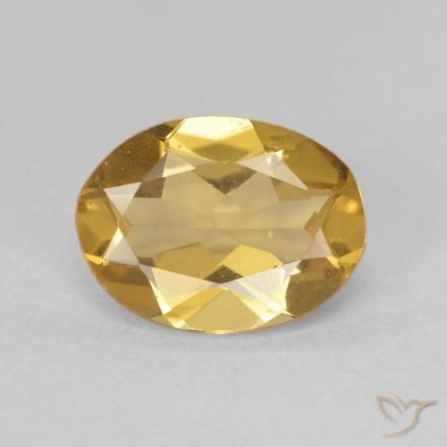 1.56ct 자연스러운 Medium Light-Gold 녹주석, 타원형, VVS-VS
