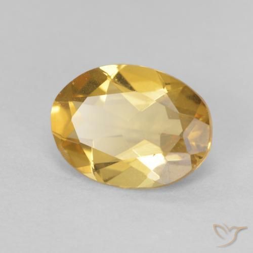 1.56캐럿 천연 Medium Light-Gold 녹주석, 타원형, VVS-VS