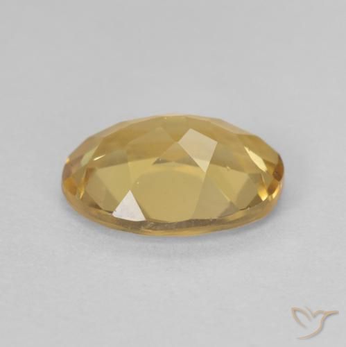 1.56캐럿 천연 Medium Light-Gold 녹주석, 타원형, VVS-VS
