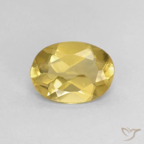 0.98ct 자연스러운 디종 옐로우 녹주석, 타원형, VVS-VS