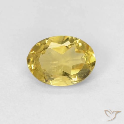 0.73ct 자연스러운 흙빛 노란색 녹주석, 타원형, VS