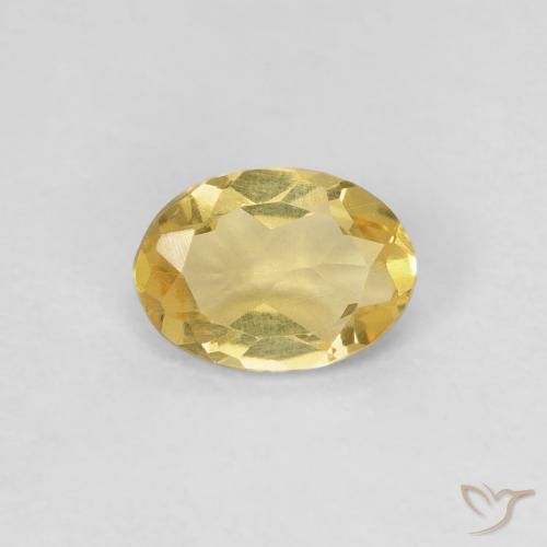 0.55ct 자연스러운 리치 옐로우 녹주석, 타원형, VVS-VS