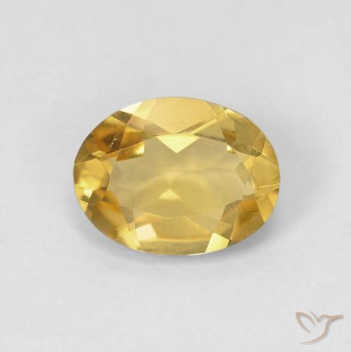 1.18ct 자연스러운 로얄 옐로우 녹주석, 타원형, VVS-VS