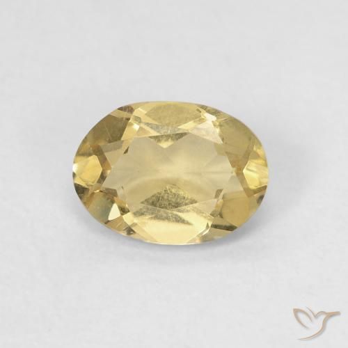 0.80ct 자연스러운 흙빛 노란색 녹주석, 타원형, VVS-VS