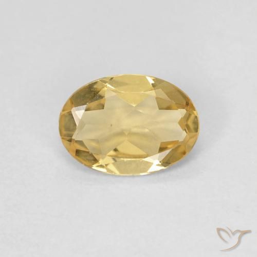 0.59ct 자연스러운 따뜻한 노란색 녹주석, 타원형, VVS-VS