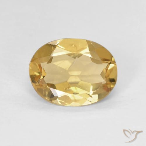 1.46ct 자연스러운 따뜻한 노란색 녹주석, 타원형, VVS-VS