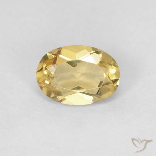 0.67ct 자연스러운 골든 녹주석, 타원형, VS