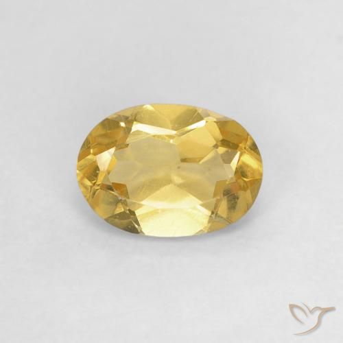 0.70ct 자연스러운 골든 녹주석, 타원형, VS