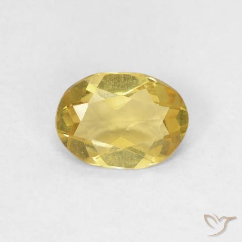 0.63ct 자연스러운 미디엄 골드 녹주석, 타원형, VS