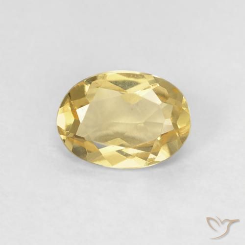 0.74ct 자연스러운 골든 녹주석, 타원형, VS