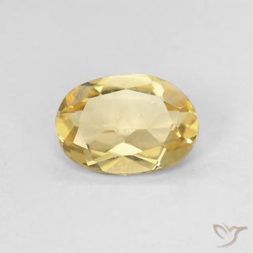 0.90ct 자연스러운 골든 녹주석, 타원형, VS