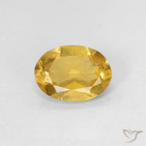 0.79ct 자연스러운 골든 녹주석, 타원형, VS