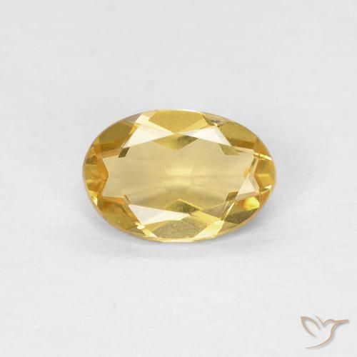 0.65ct 자연스러운 미디엄 골든 녹주석, 타원형, VVS