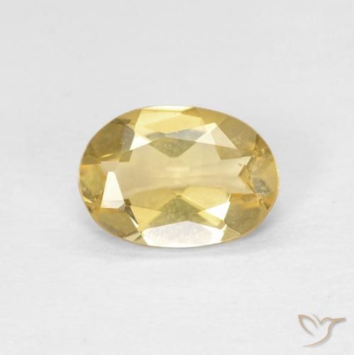 0.99ct 자연스러운 금 녹주석, 타원형, VVS