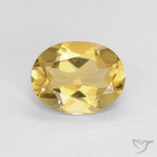 1.74ct 자연스러운 미디엄 골드 녹주석, 타원형, VVS