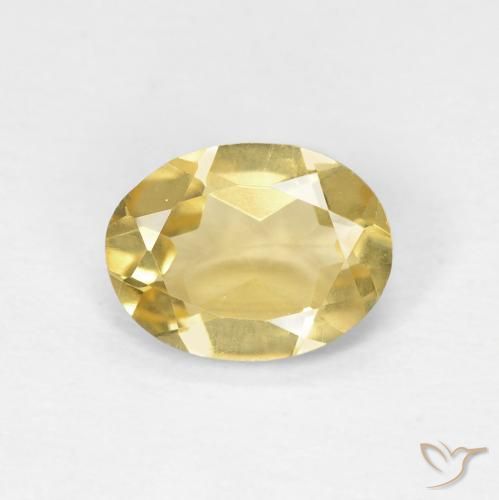 1.11ct 자연스러운 미디엄 골드 녹주석, 타원형, VVS