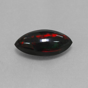 1.93캐럿 천연 멀티컬러 블랙 오팔, 마퀴즈, 13.9×6.8 mm, 불투명체