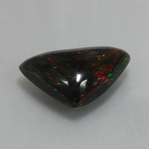 3.94캐럿 천연 멀티컬러 블랙 오팔, 트릴리언, 16.4×11.1 mm, 불투명체